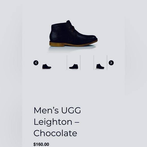 UGG Men’s Leighton Leather Lace Up Chukka Boot W/Gum Sole. Black. Size 8. EUC. - Picture 12 of 13